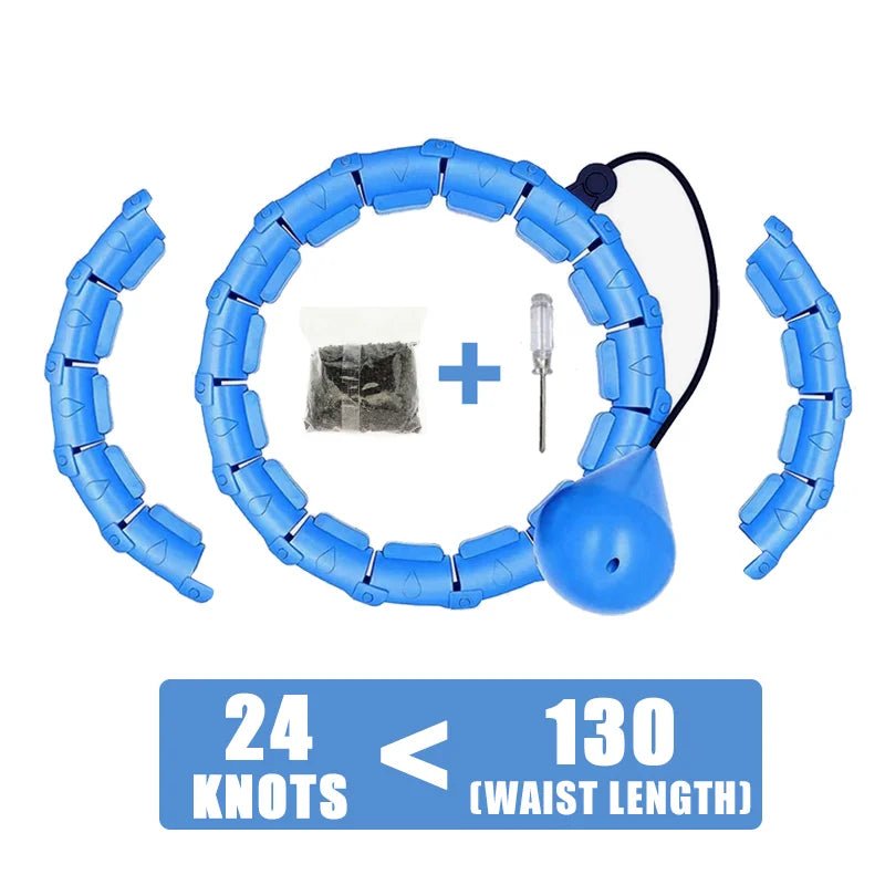 Weighted Fitness Hoop – Adjustable 2-in-1 Smart Exercise Circle for Adults - silverfoxgoods